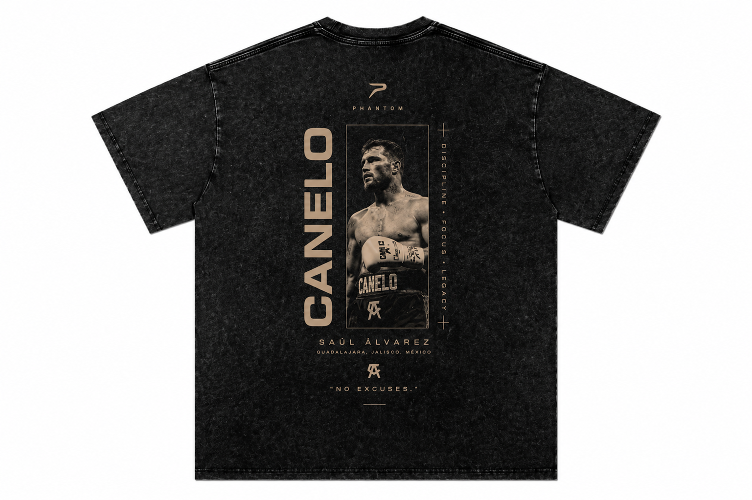 PHANTOM X CANELO Tee Trendy Everyday Fashion Top side view