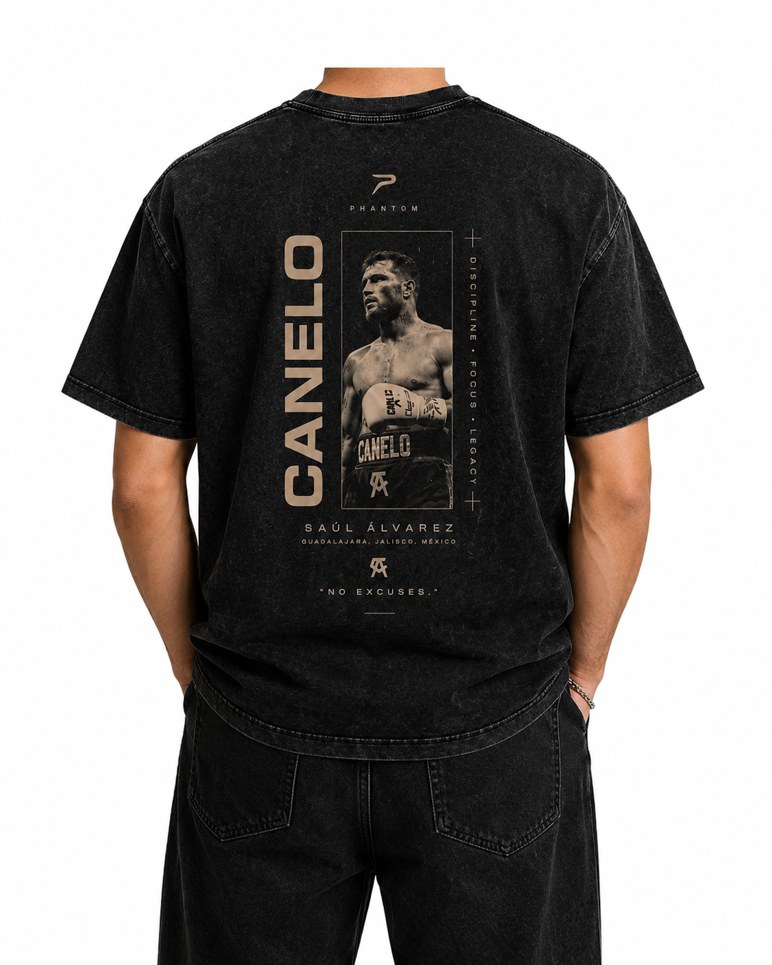 PHANTOM X CANELO Tee Trendy Everyday Fashion Top side view