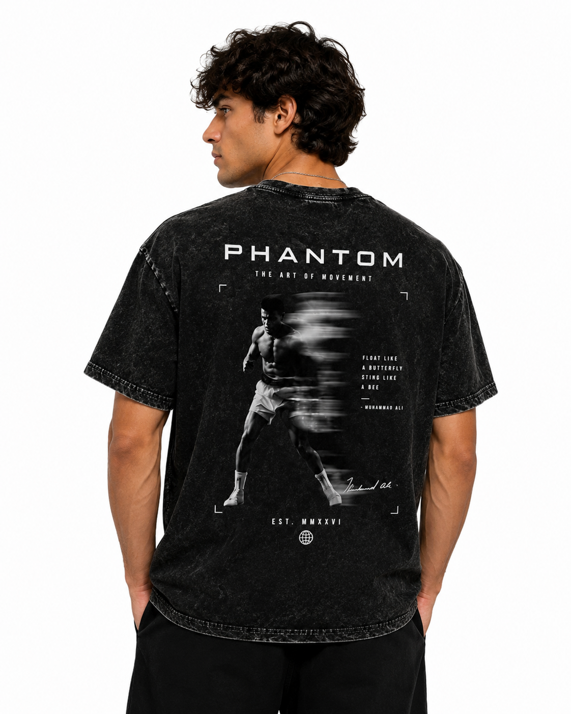 PHANTOM X CANELO Tee Premium Streetwear Fashion Top back view