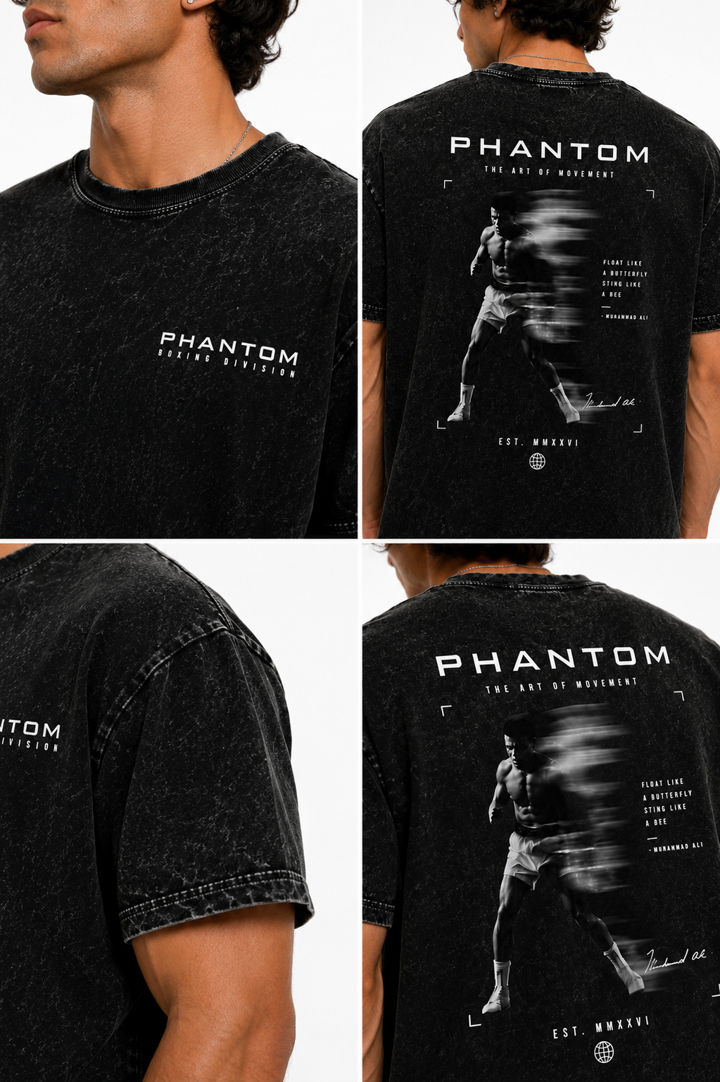 PHANTOM X CANELO Tee Premium Streetwear Fashion Top back view