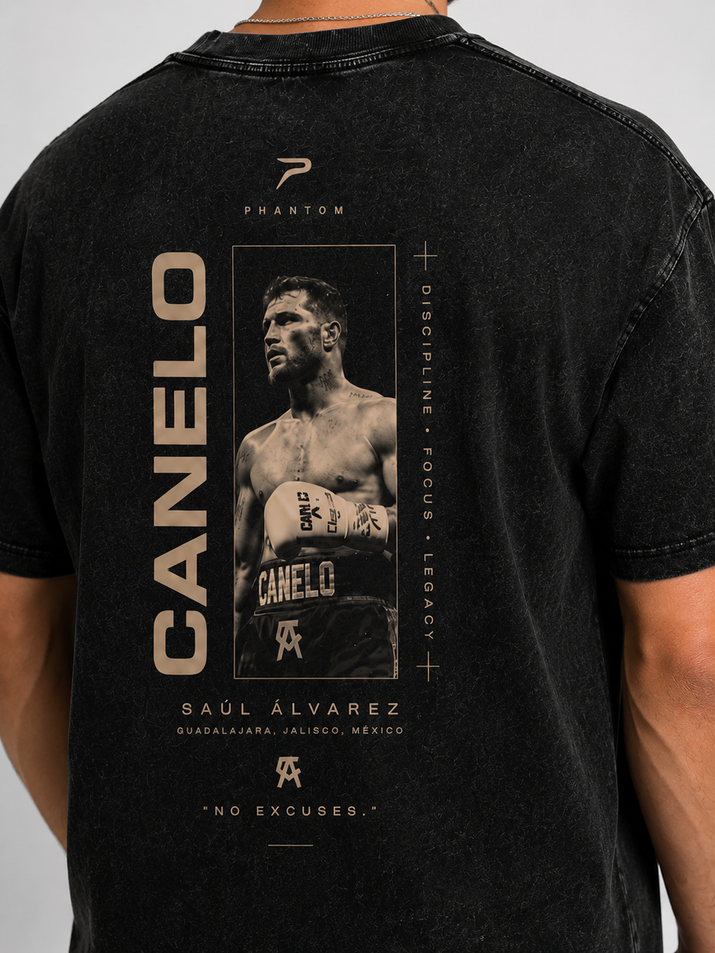 PHANTOM X CANELO Tee Trendy Everyday Fashion Top side view