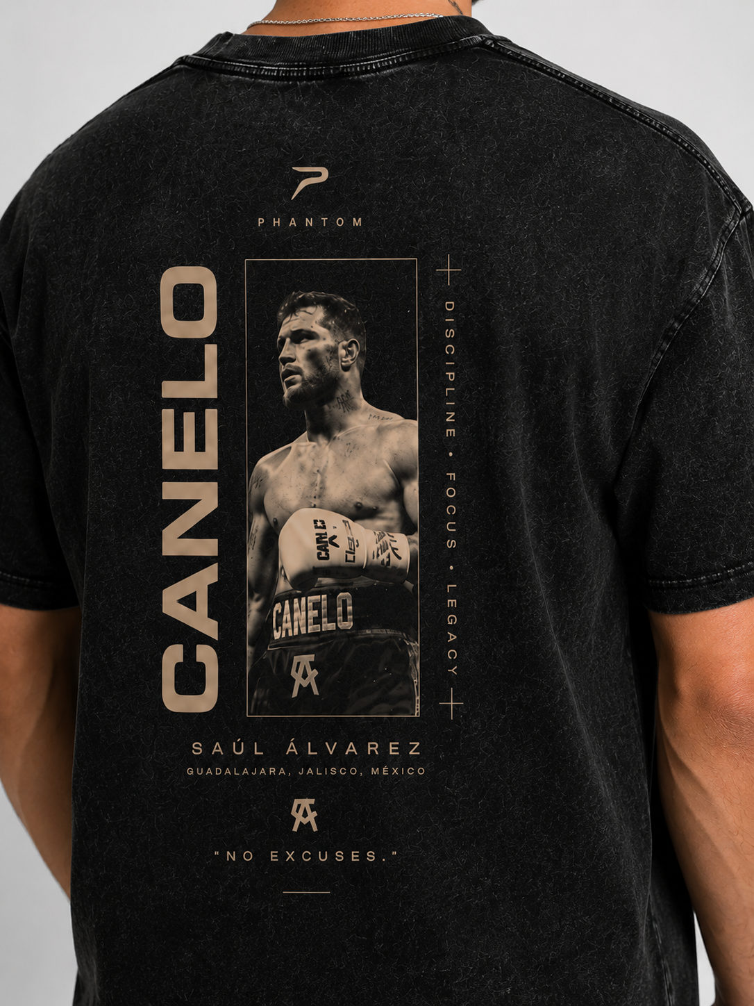 PHANTOM X CANELO Tee Trendy Everyday Fashion Top side view