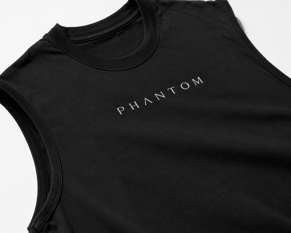 PHANTOM Muscle Tank Premium Workout Sportswear Top back view