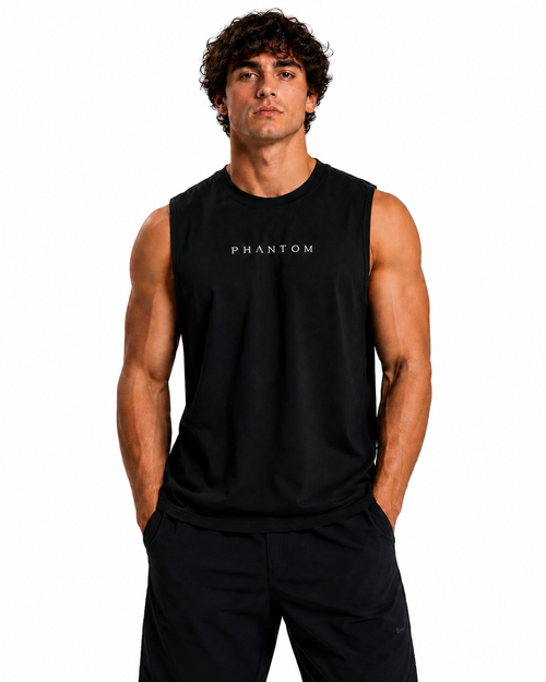 PHANTOM Muscle Tank Premium Workout Sportswear Top back view